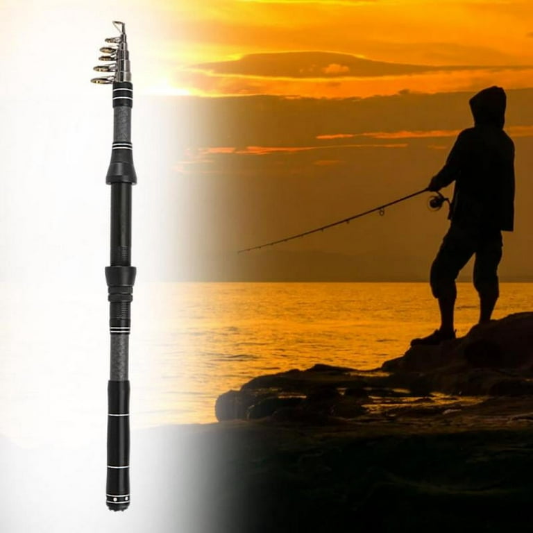 Fishing Rod Rack Telescopic Fishing Rod，Portable Spinning Fishing Rod Pole  Travel Sea Boat Rock Fishing Rod Carbon Fiber Fishing Pole Fishing Tool