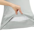 thumbnail image 3 of Piccocasa 600 Thread Count Long Staple Combed Cotton, 2 Piece Standard Pillowcase, Silver Gray, 3 of 6