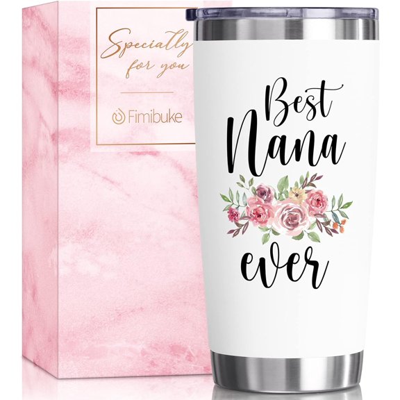 Best Nana Gifts - 20 OZ Tumbler Mothers Day Gifts for Grandma from Granddaughter, Grandson, Grandkids, Insulated Cup Funny Birthday Presents Gift for Nana/Grandmother/New Grandma/Grandparents