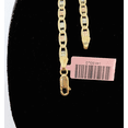thumbnail image 4 of 14k valentino Trio Gold Women's Link Bracelet 7.5" inches 4mm Diamond Cuts, 4 of 8