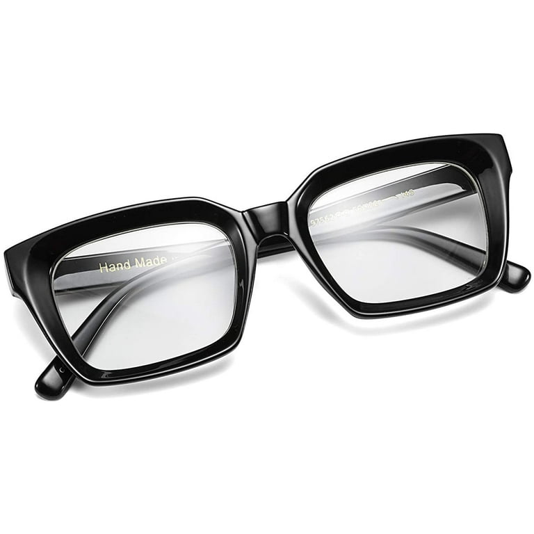 Square Frame Fashion Glasses & Chunky Fashion Glasses Chain