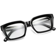 FEISEDY Classic Square Eyewear Non-prescription Thick Glasses Frame for Women B2461