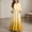 Yellow, variant on Girls Boho Tiered Maxi Dress with Pockets Ombre Summer Casual 3/4 Sleeve Mint Green,Size 13-14 T