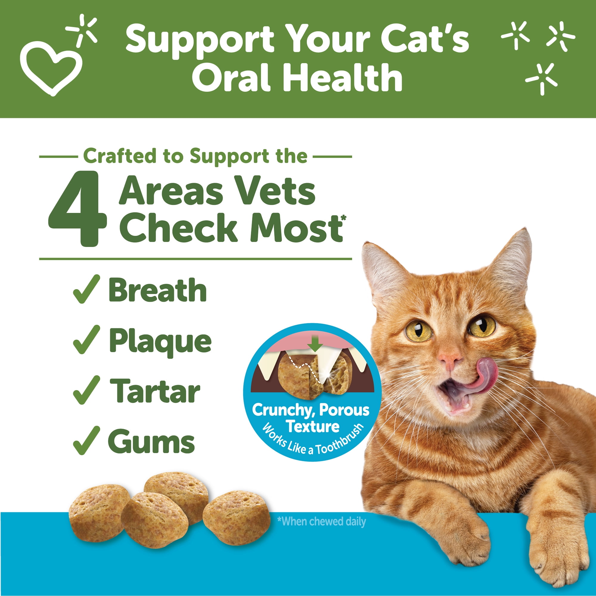 Wellness WHIMZEES Cat Dental Treats, Freshens Breath, Chicken and Tuna Flavor, 4.5 oz Bag
