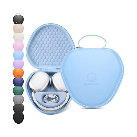 Eryueer compatible with Airpods Max Case Cover,Smart Case with Sleep Mode Made by Air pods,Compatible with Apple AirPod Max,Protective Carry Travel Cover AirPods Pro Max Cases,Headphone,Light Blue