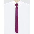 thumbnail image 2 of CORBATAS DE HOMBRE DE COLOR SÓLIDO PARA EL DÍA DEL PADRE, CORBATAS SLIM DE NEGOCIO, BURDEOS, TALLA ÚNICA, 2 of 6