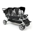 thumbnail image 1 of Foundations Gaggle Jamboree 6-Seat Folding Daycare Stroller with Canopies, Reclining Seats, Black, 1 of 8