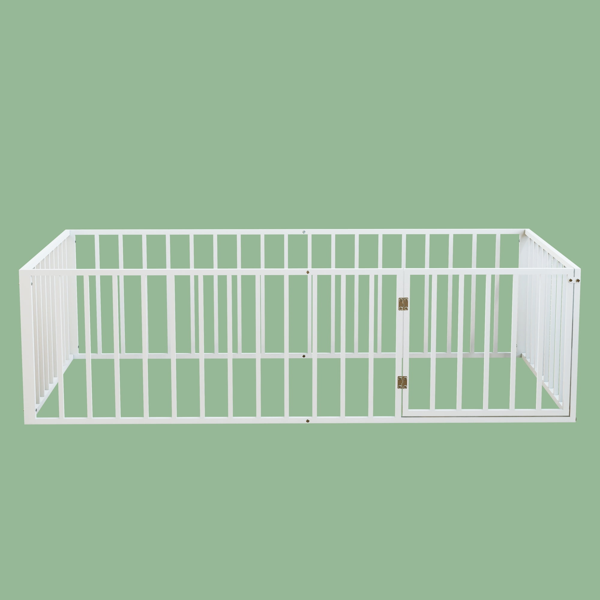 Metal Platform Bed Frame with Steel Slat Support, No Box Spring Required, Wear Resistant Powder Coating Underbed Storage Space Easy Assembly Mattress Foundation
