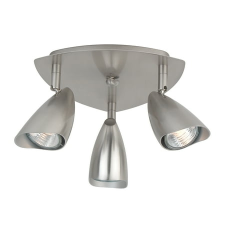- Globe Electric 50 Watt Grayson 3-Light Brushed Steel Track Lighting Canopy