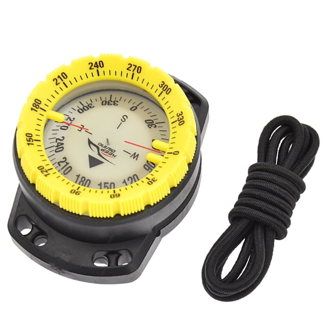 Alician 50m Portable Underwater Navigation Compass Waterproof Luminous Dial Wrist Strap Compass For Diving Camping