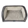 thumbnail image 2 of Serta Gel Memory Foam Quilted Ortho Couch Dog Bed, Small, Grey, 2 of 7