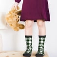 thumbnail image 5 of Rocae Green White Christmas Tree Lumberjack Plaid for Girls Boys Crew Socks,Children's Socks, Kids Socks, Toddler Socks: Daily Wear with Kids School Uniform, 5 of 5