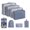 8 Pcs Gray, variant on 7/8/9/10 Pcs Set Travel Organizer Storage Bags Suitcase Packing Cubes Set Cases Portable Luggage Clothes Shoe Tidy Pouch Folding