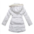 thumbnail image 2 of Richie House Girls White Fur Hood Belt Padded Winter Jacket 10, 2 of 2