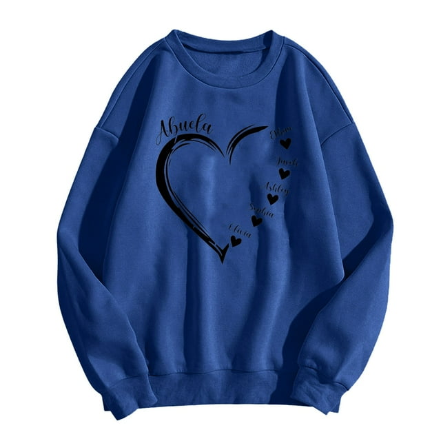 toraway Sweat à Capuche à Fermeture à Glissière pour Femmes Maman Enfants Col Rond Manches Longues Décontracté Ample Manches Régulières Chandail en Molleton m