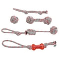 thumbnail image 3 of 5pcs Pet Cotton Rope Toy Interactive Colorful Washable Dog Chewing Toy for Teeth Cleaning, 3 of 14