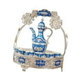 thumbnail image 3 of DOLITY Luxury Coffee Pot Set, Tea Service Set, Coffee Pot Tea Serving Set, for Holiday, Blue, 3 of 9