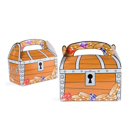 Treasure Chest Goodie Treat Boxes Pirate Birthday Theme Loot Favor Box by Super Z Outlet