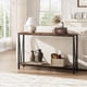 thumbnail image 1 of Yeshouse Consola Industrial, mesa de entrada de 2 estanterías con almacenamiento, mesa de sofá estrecha con diseño de V, mesa de consola de 43" para entrada, sala de estar, pasillo, vestíbulo, 1 of 8