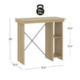 thumbnail image 5 of Mainstays Ardent No Tools Small Space Writing Desk, Euro Oak, 5 of 16