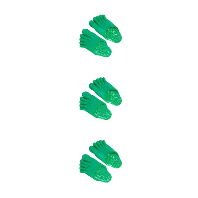 Qarigey Zapatillas divertidas de PVC para pies descalzos, zapatos para niños, mujeres y hombres, adultos, verde Type1 NO1