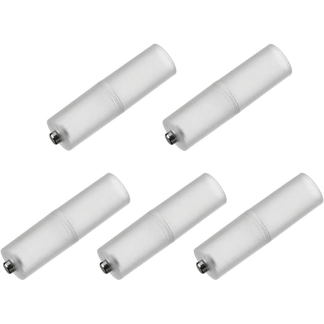 HUGFEGWE 5Pcs AAA to AA Battery Adapter Converter Transparent Battery Adapter Converter Holder Cases Holder for AAA to AA with Metal Contacts U2536-17742