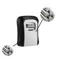 Key Lock Box , Wall Mounted Aluminum Alloy Key Safe Box Weatherproof 4 Digit Combination Keys