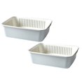 thumbnail image 1 of Shower Soap Dish With Hook 2 In 1 Kitchen Strainer Colander Set Household Double Layer Drainer Vegetable Washing Bowl Multifunctional Fruits Drain Basket Organizer Drain Basket Vegetable Gray, 1 of 4