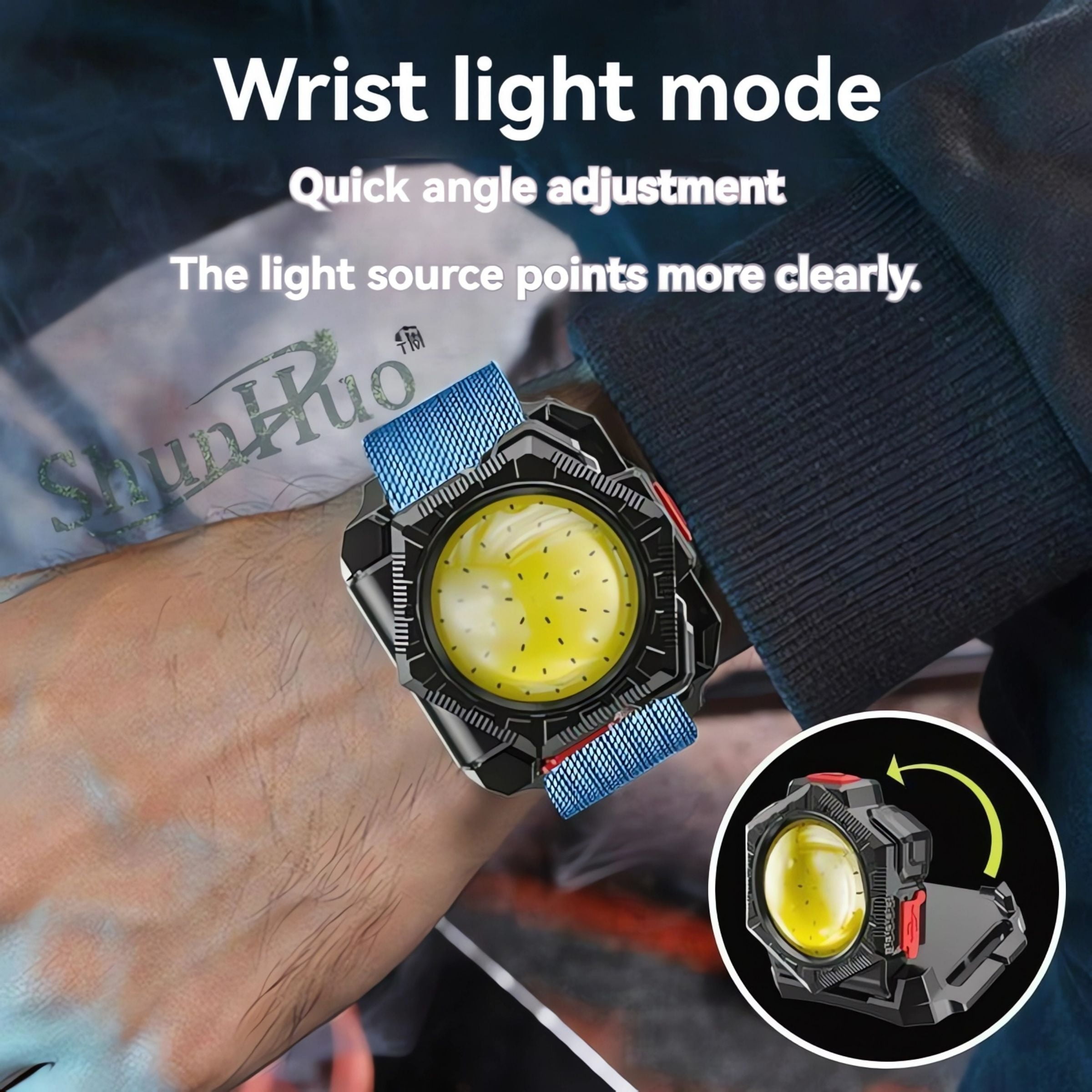 QPAZ 3-in-1 Running Lights Fanny Pack - Super Bright COB Headlamp, Wrist & Waist Light with USB Charging, Adjustable Belt for Night Running, Walking, Hiking