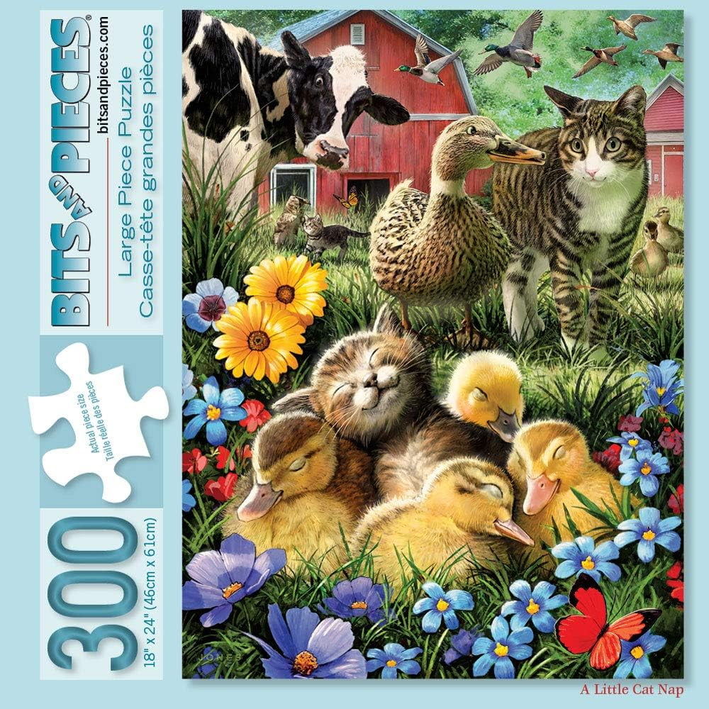 Bits and Pieces Set of 3 300 Piece Jigsaw Puzzles for Adults Jigsaws by Larry Jones - 18” x 24”