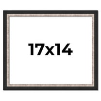 17x14 Frame Silver Real Wood Picture Frame Width 1.25 Inches | Interior Frame Depth 0.75 Inches |