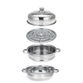 thumbnail image 4 of 2/3/4/5 Tiers Stainless Steel Steamer Pot Food Veg Cooker Pot Cooking Pan Steaming Pot Dim Sum Cookware Steamer Kit 28/30cm, 4 of 13