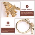 thumbnail image 4 of Eiffel Tower Keychain Made of Zinc Alloy for Hanging Keys Golden Color Small and Lightweight, 4 of 5