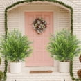 thumbnail image 4 of DAMAI 23.6" Artificial Cedar Topiary Trees for Front Porch Decor Realistic Xmas Tree Shrubs Faux Cypress Greenery Fake Potted Plants for Indoor and Outdoor Front Porch Gardens, 4 of 5