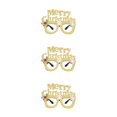 thumbnail image 3 of Becaristey Lunettes de Noël Funky Lunettes Décoratives pour Rassemblement Festif Spécial Multicolore Vert Anglais Ensemble de 3, 3 of 6