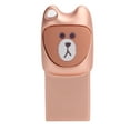 thumbnail image 2 of Disk USB2.0 Memoria Flash Drive Metal Cartoon 2 en 1 con adaptador para teléfono móvil Android Bear Rose Gold 128G, 2 of 5
