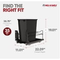 thumbnail image 3 of Rev-A-Shelf 53WC-1535SCDM-118 35 Qt Pullout Waste Container Trashcan, Black, 3 of 9