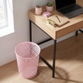 thumbnail image 5 of Mainstays Pink Metal Wastebasket, 5 of 5