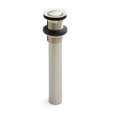 

LXN-301BN Bathroom Vessel Sink Vanity Press Type Pop Up Drain Stopper in Brushed Nickel Finish Without Overflow