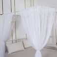 thumbnail image 2 of Princess Canopy Bed Curtains Set Sheer Curtain for Twin Full Queen Size Bed Drapes,8 Panels Canopies with Light,Room Décor(Twin, White), 2 of 11
