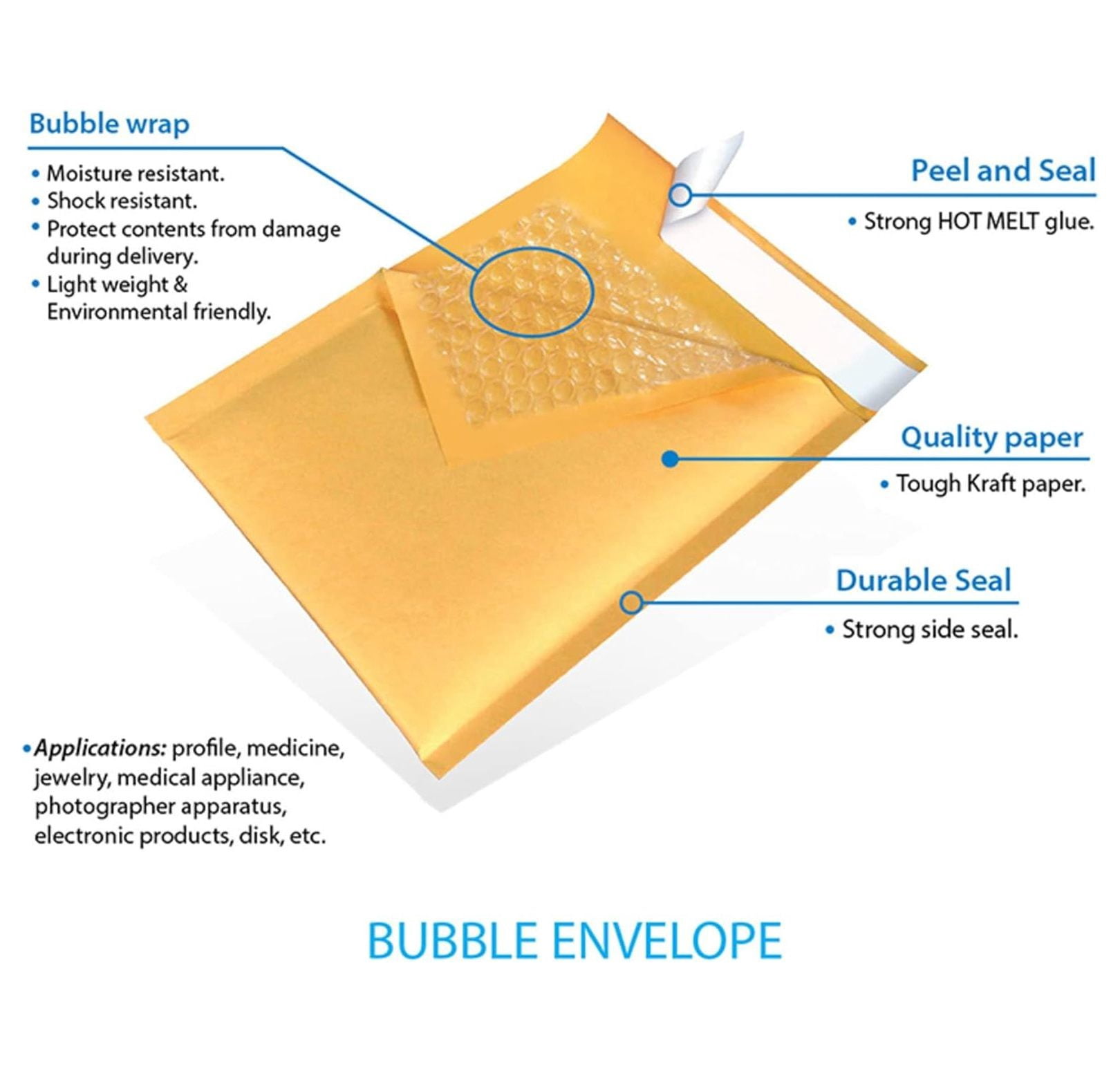 500#000 4x8 Paper Bubble Padded Envelopes Mailers Shipping Case 4"x8"