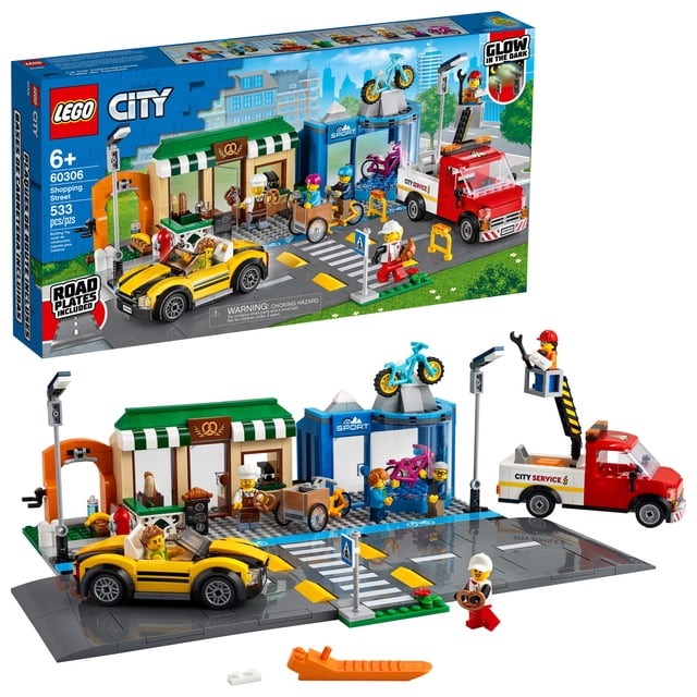 LEGO City Shopping Street 60306 Building Kit; Cool Building Toy for Kids, New 2021 (533 Pieces) LEGO -