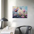 thumbnail image 4 of Shiartex Floral Wall Art Decor Purple Blooming Flower Pictures Prints on Canvas for Living Room Abstract Painting Decor for Bedroom Bathroom Butterfly Artwork for Home Office Kitchen Decoration, 4 of 6