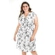 thumbnail image 5 of Vestido estampado flores Roman Fashion Tallas Extras 8867-13 Blanco flores 42, 5 of 6