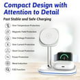 thumbnail image 5 of Super Joy 3-in-1 Magnetic Wireless Charger, Wireless Charging Station Stand with 18W Adapter for iPhone iWatch AirPods White, 5 of 8