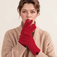 thumbnail image 2 of Daznico Plaid Pattern Knitted Touchscreen Gloves Thickened Lined Thermal Warm Hand Warmers for Daily Wear and Cold Weather Outdoor Activities, 2 of 5