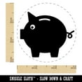 thumbnail image 2 of Piggy Bank Solid Self-Inking Rubber Stamp Ink Stamper - Orange Ink - Small 3/4 Inch, 2 of 7