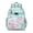 Greenish-blue-8, variant on Hand-drawn Watercolor Cat Students Backpack Featuring Cat Print Design, Boho Cat Aesthetic, and Cats & Hearts Pattern