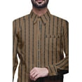 thumbnail image 3 of BESTMAN Printed Cotton Shirt With Pockets Spread Collar Button Down Formal Shirt, 3 of 5