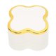 thumbnail image 5 of Caja de anillos iluminada, flocado suave, luminoso, diseño de trébol de cuatro hojas, caja de regalo para exhibición de joyas, aniversarios de bodas, color blanco, 5 of 14